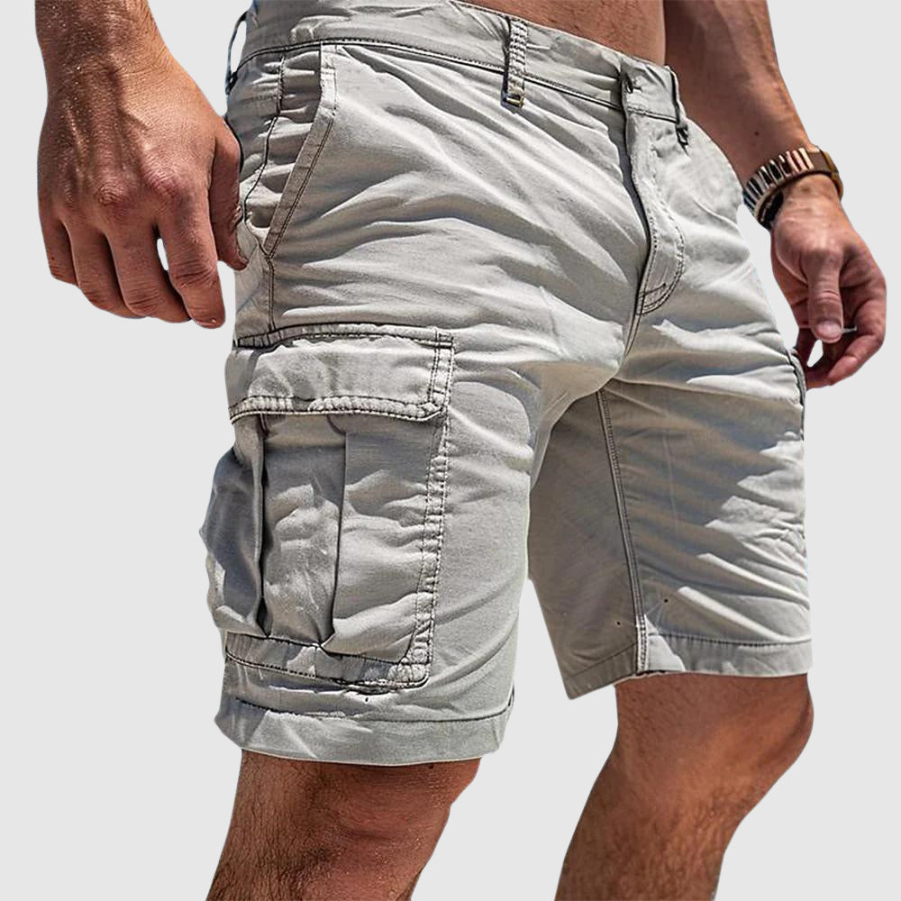 Men's Cargo Shorts – Multi Pocket Belt Loop Mid Length Summer Casual