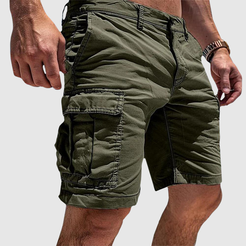 Men's Cargo Shorts – Multi Pocket Belt Loop Mid Length Summer Casual
