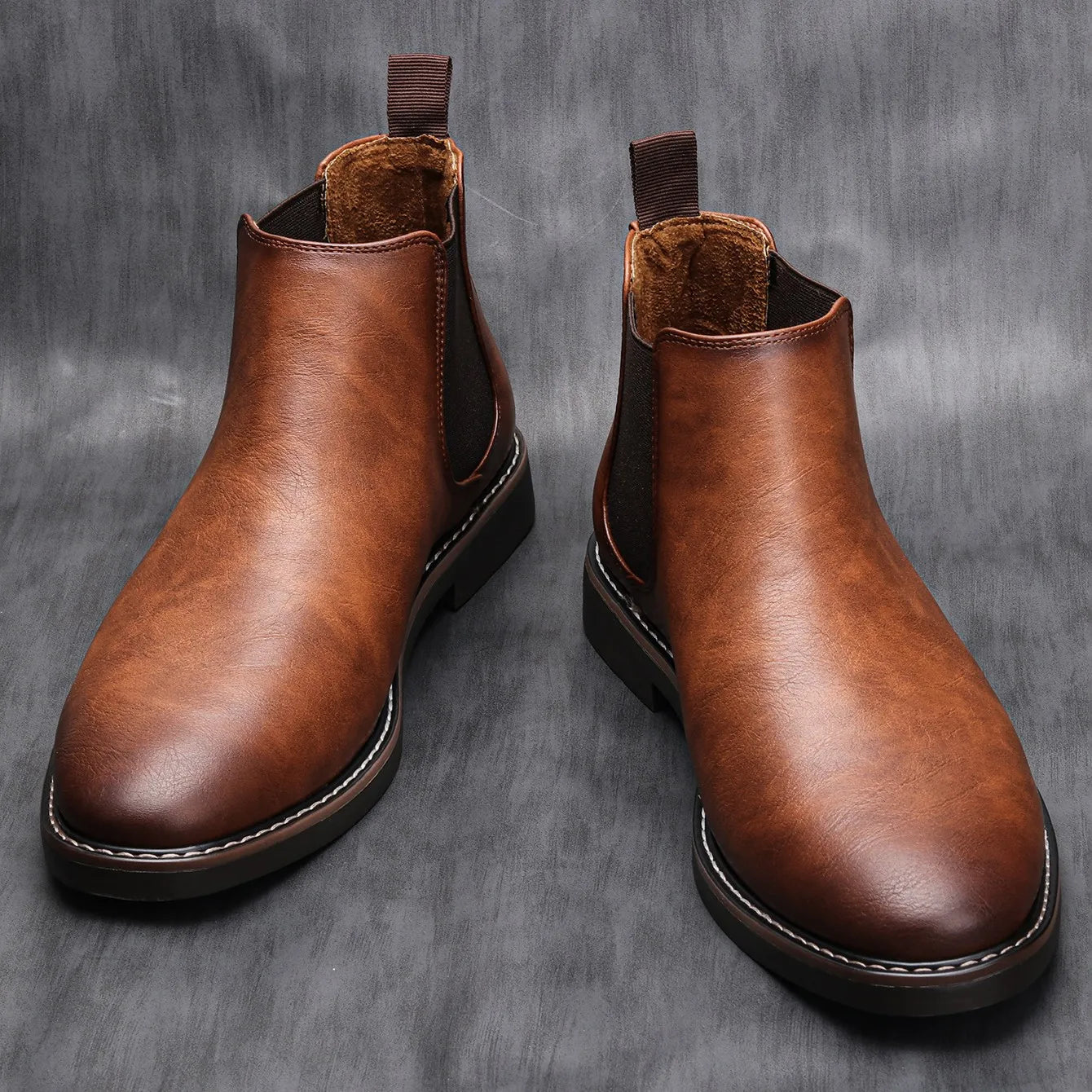 Men's Chelsea Ankle Boots – Pull Tab Slip On Smart Casual Dress Boot