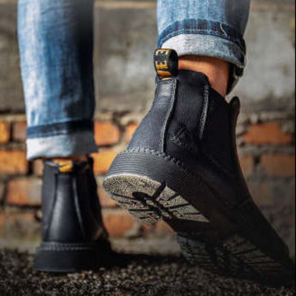 Men's Chelsea Slip On Work Boots – Elastic Side Panel Lug Sole Outdoor