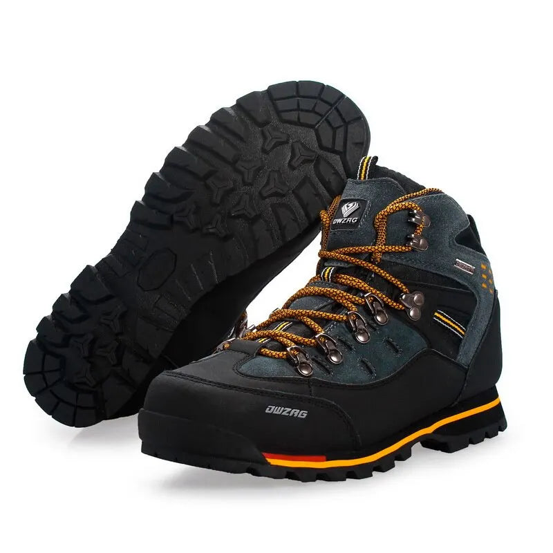Men's High Top Lace Up Hiking Shoes – Closed Toe Ankle Boot Outdoor Trail