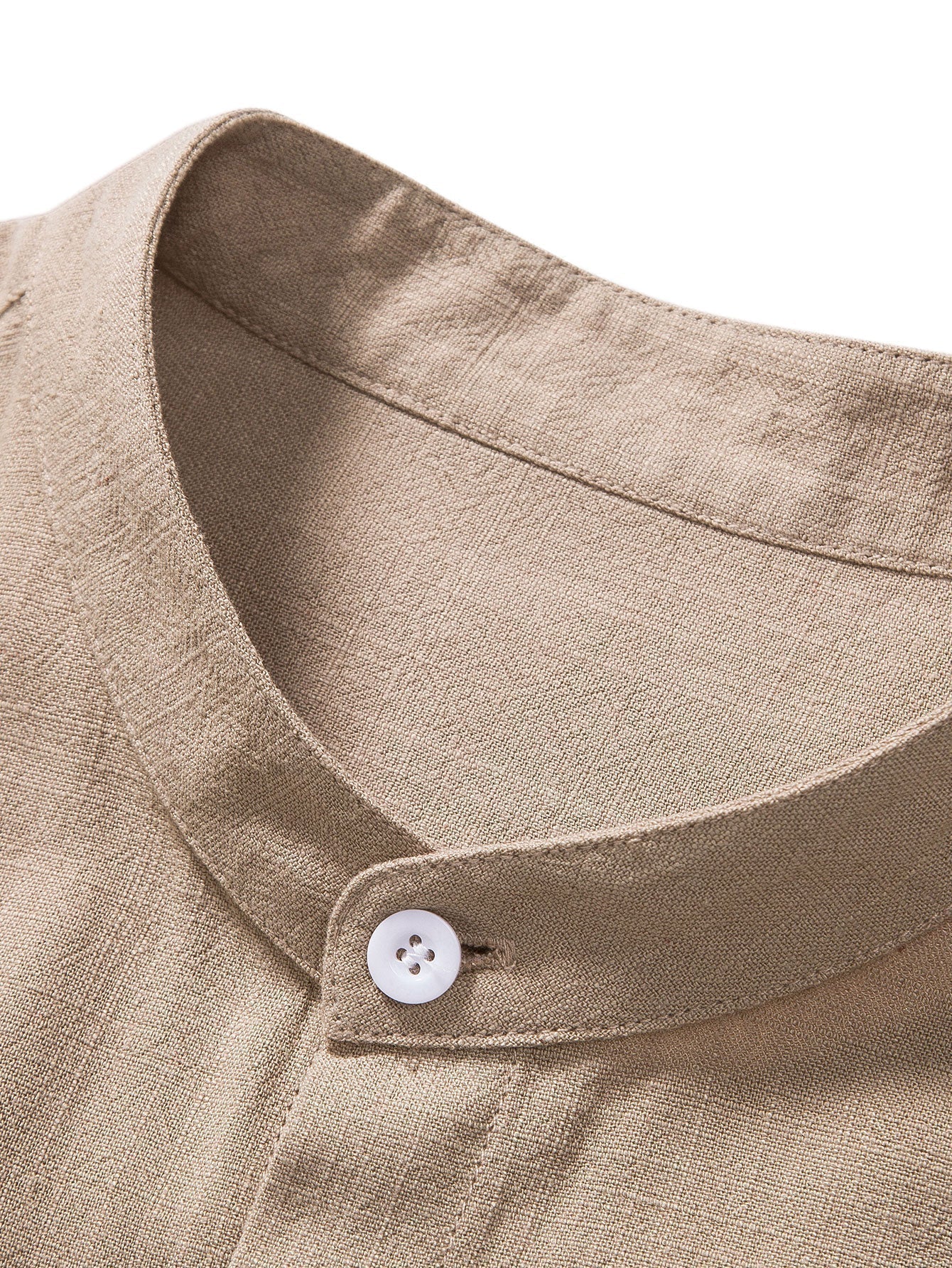 Men's Linen Two Piece Set – Short Sleeve Shirt Drawstring Trousers Summer Casual