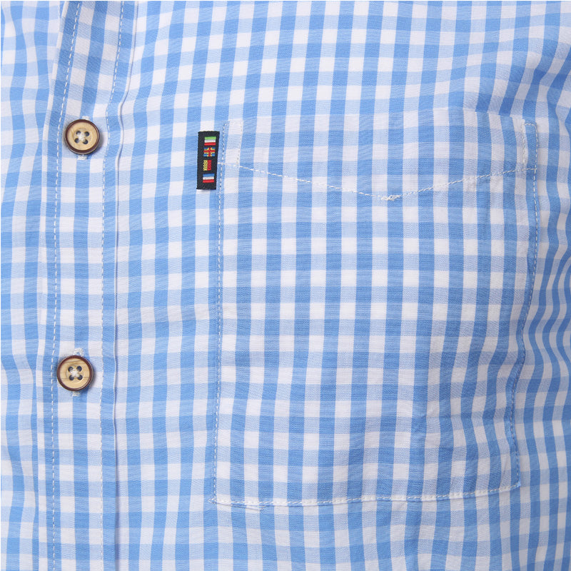 Men's Slim Fit Gingham Long Sleeve Shirt – Button Down Collar Casual