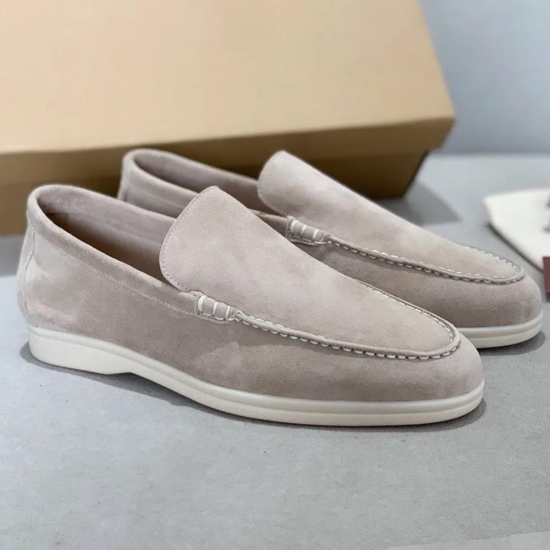 Men's Slip On Loafer Shoes – Moc Toe Suede Style Sneaker Sole Casual