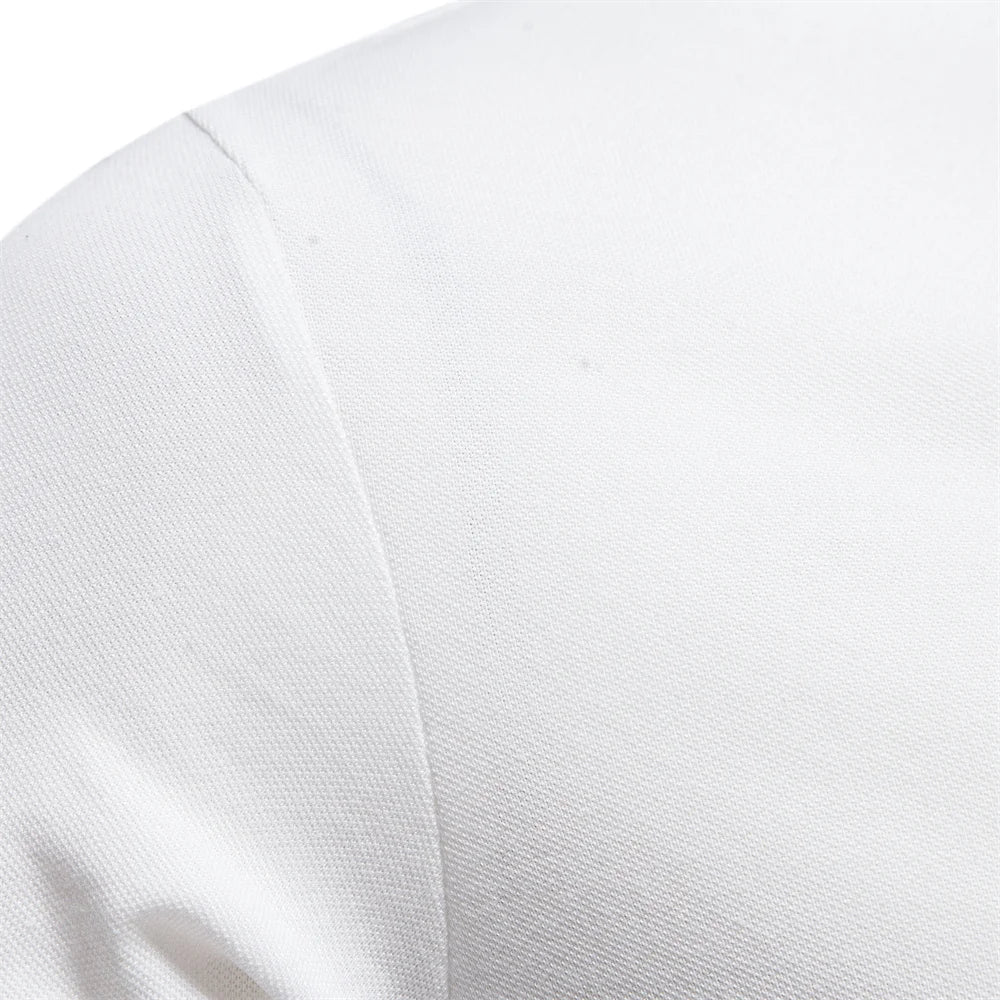 Men's Solid Piqué Polo Shirt – Two Button Placket Embroidered Giraffe Golf
