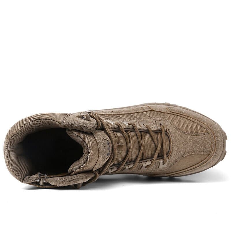 Men's Tactical Hiking Boots – Lace Up Side Zip Chunky Lug Outdoor Work