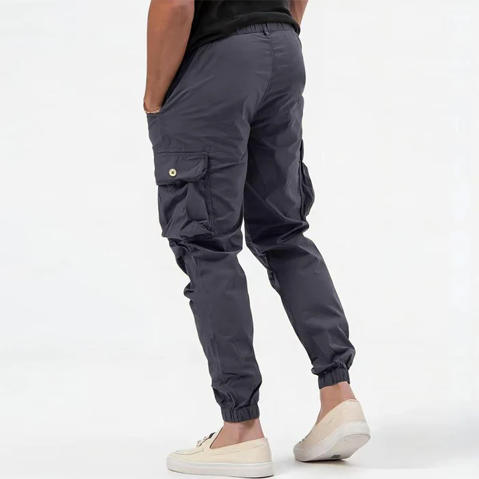 Men's Tapered Cargo Jogger Pants – Multi Pocket Cuffed Ankle Casual Outdoor