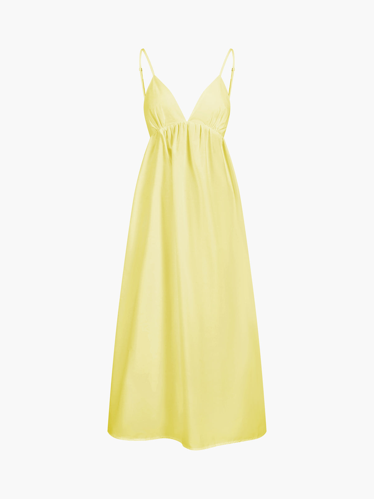 Women's Backless Spaghetti Strap Maxi – Deep V Neck Babydoll Summer Dress