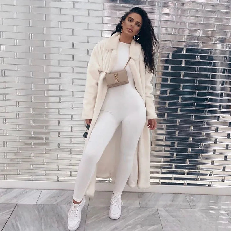 Women's Bodycon Jumpsuit – Long Sleeve Mock Neck Full Length Activewear