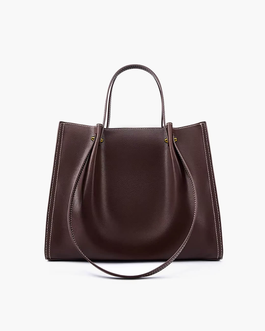 Women's Carryall Shoulder Tote Bag – Zip Top Contrast Stitch Everyday