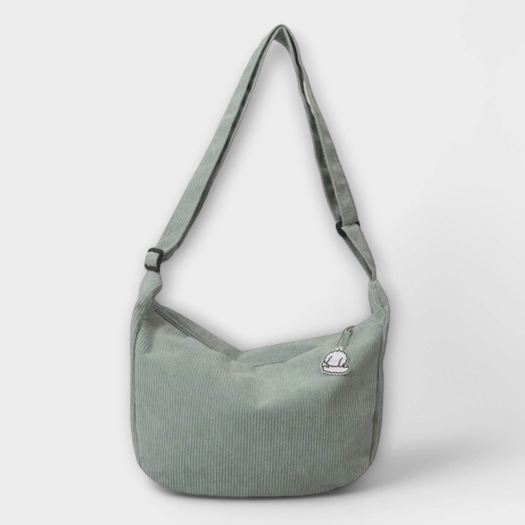 Women's Casual Ribbed Corduroy Shoulder Bag – Hobo Zip Charm Everyday