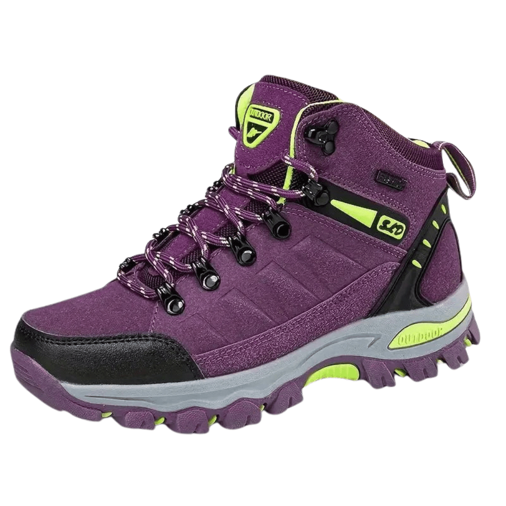 Women's Mid-Cut Lace-Up Hiking Boots – Rugged Outsole Outdoor Trail