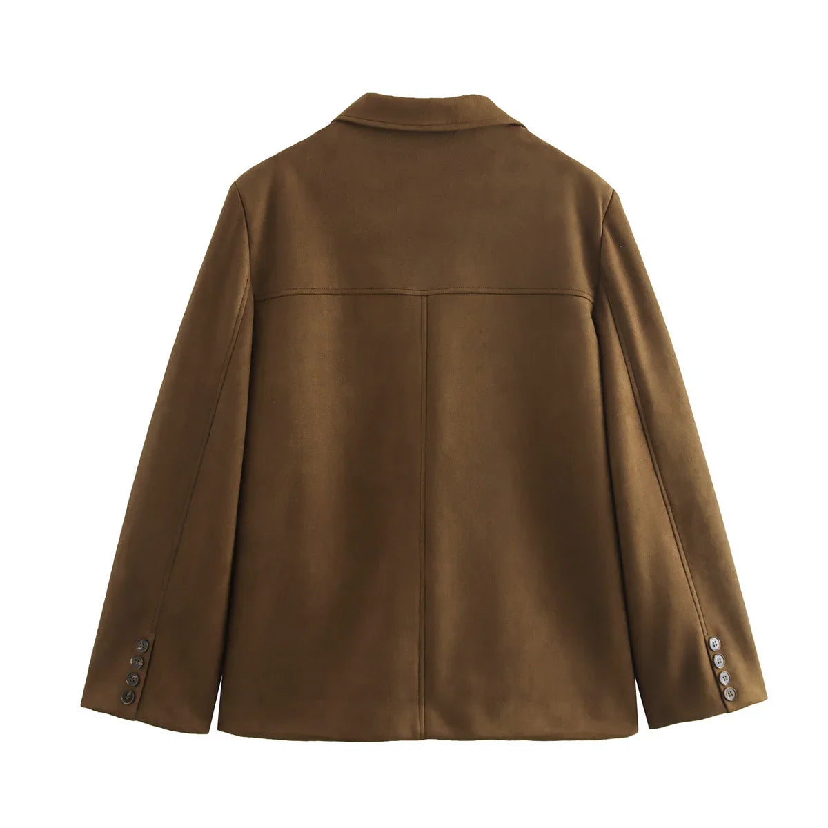 Women's Single Breasted Blazer Jacket – Notch Lapel Button Front Flap Pocket