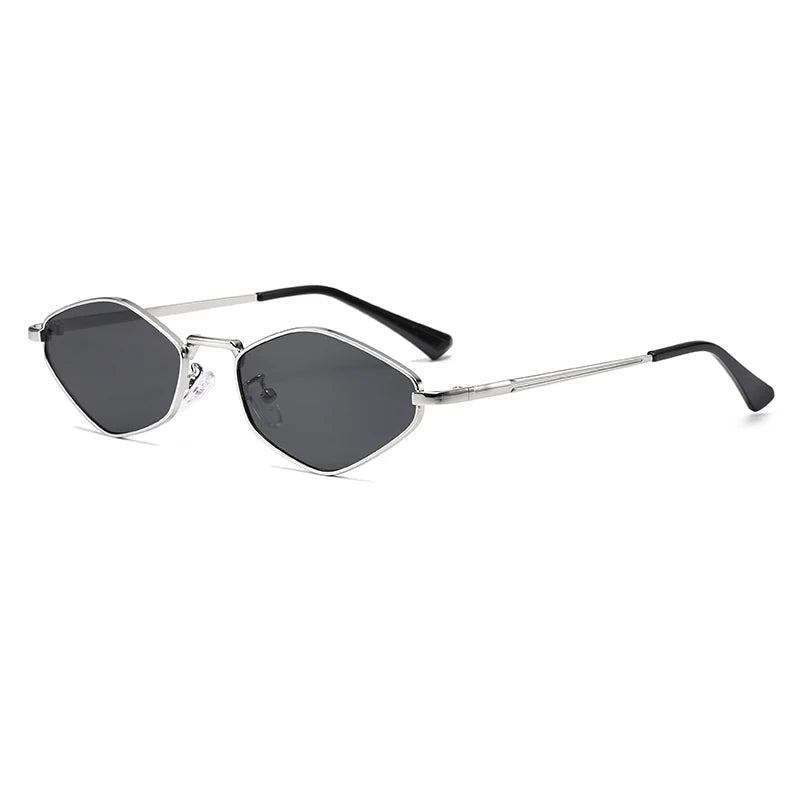 Women's Slim Angular Oval Frame Sunglasses – Retro Cat Eye Everyday