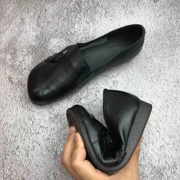 Women's Solid Mule Shoes – Round Toe Bow Detail Slip On Casual Everyday