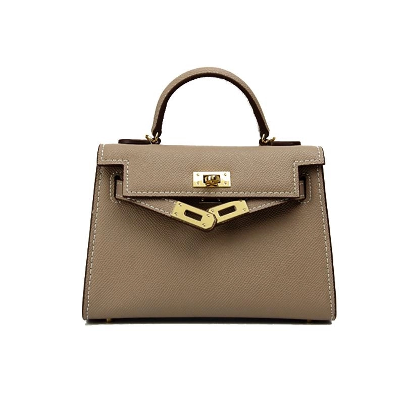 Women's Top Handle Crossbody Bag – Turn Lock Flap Structured Casual