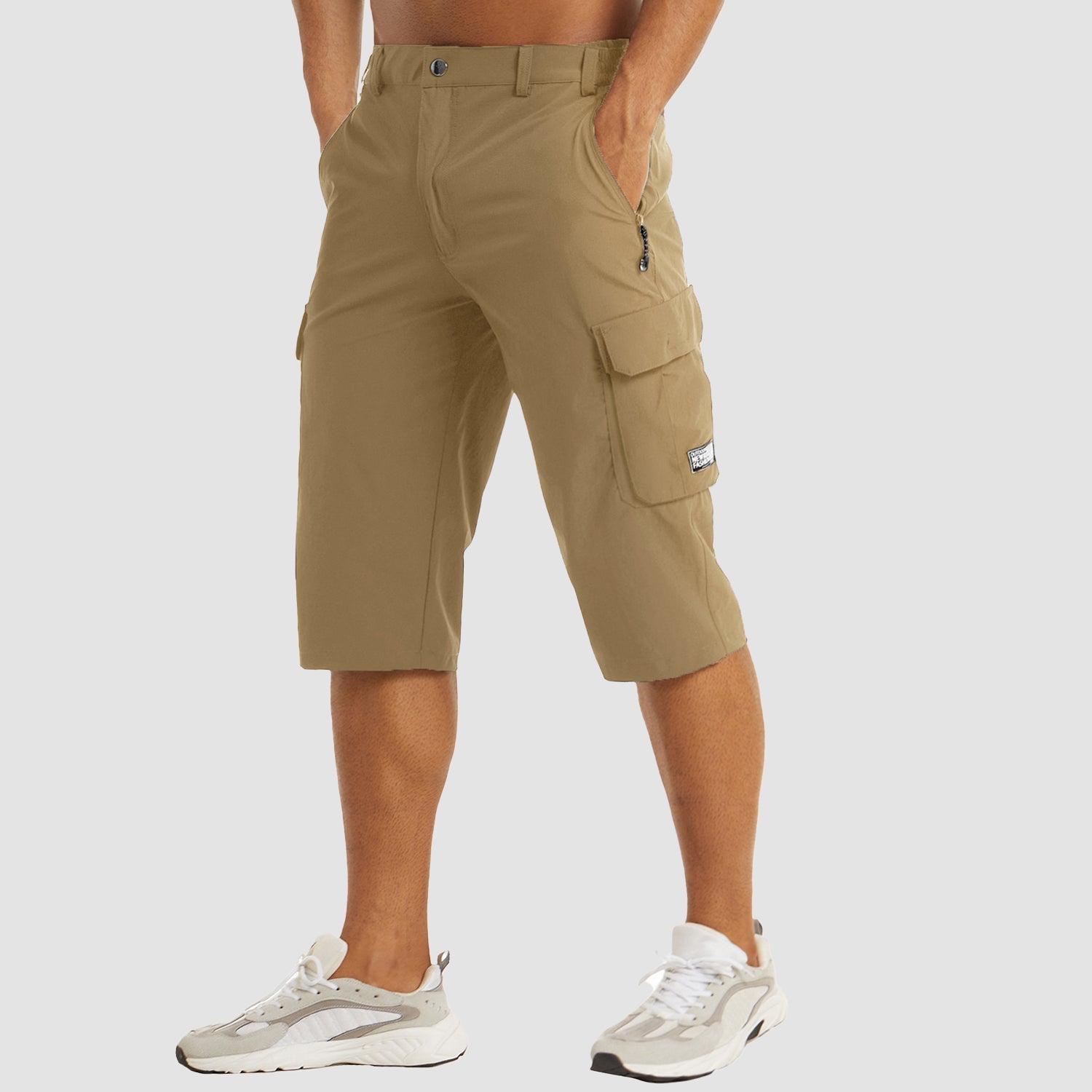Men's Cargo Shorts – Multi Pocket Zip Fly Knee Length Outdoor Casual
