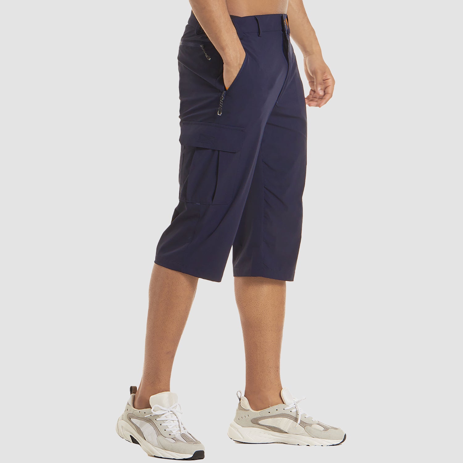 Men's Cargo Shorts – Multi Pocket Zip Fly Knee Length Outdoor Casual