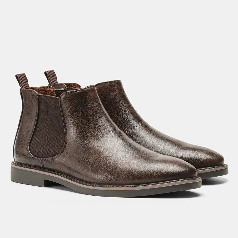 Men's Chelsea Ankle Boots – Pull Tab Slip On Smart Casual Dress Boot