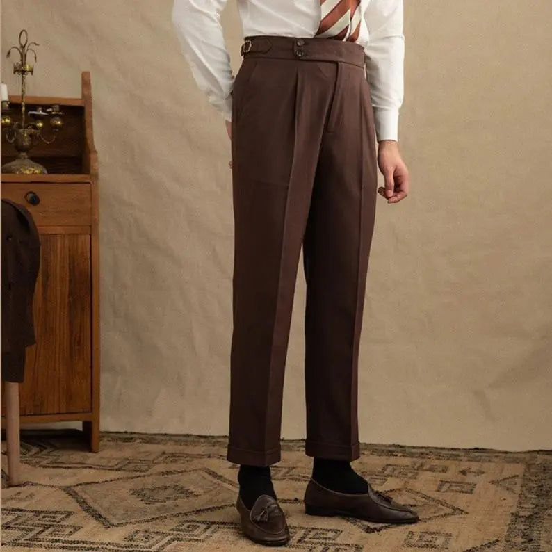 Men's Double Breasted Peak Lapel Two Piece Suit – Formal Business Wedding