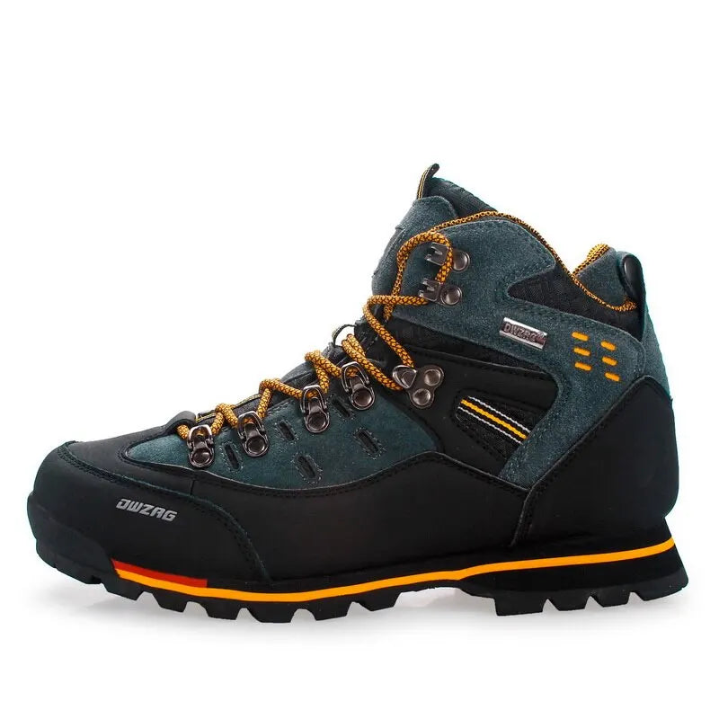 Men's High Top Lace Up Hiking Shoes – Closed Toe Ankle Boot Outdoor Trail
