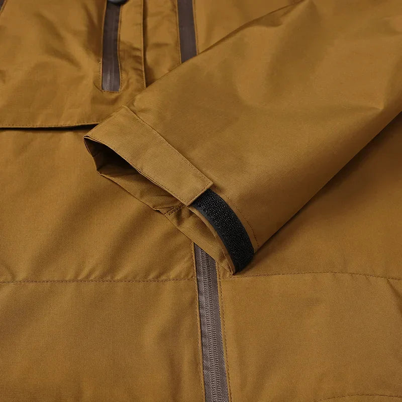 Men's Hooded Zip Front Multi Pocket Windbreaker Jacket – Long Sleeve Outdoor Wear