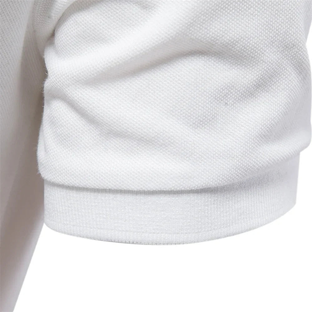 Men's Solid Piqué Polo Shirt – Two Button Placket Embroidered Giraffe Golf