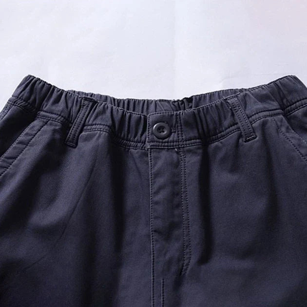 Men's Straight Fit Cargo Pants – Multi Pocket Flap Cover Ankle Toggle Outdoor