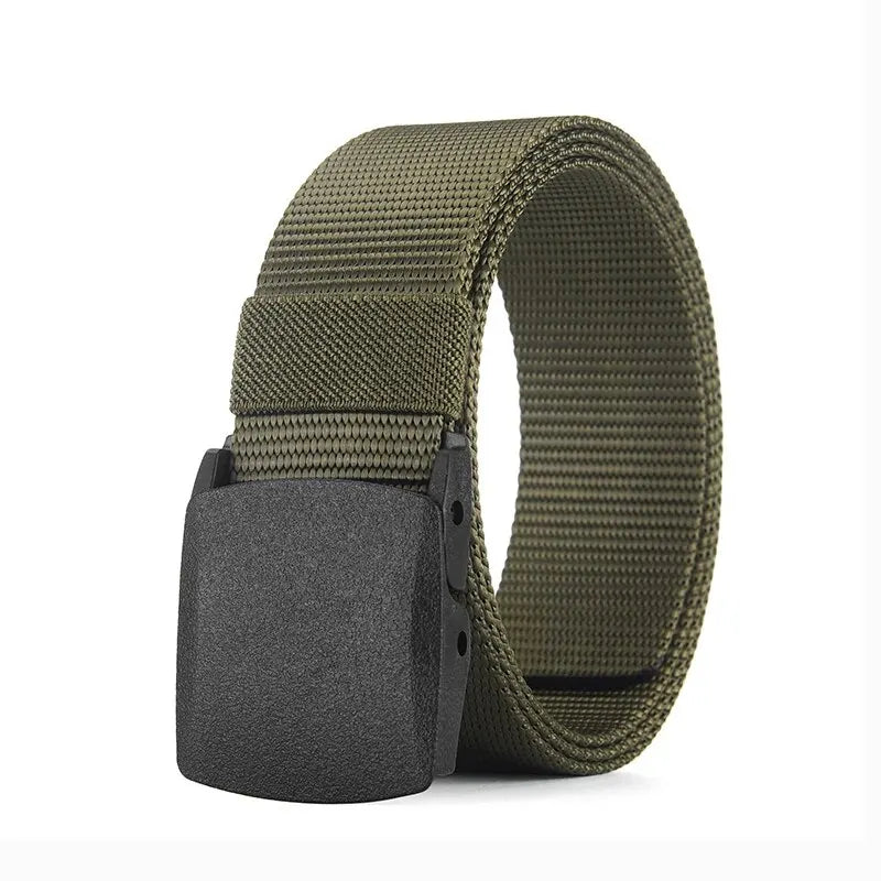 Men's Tactical Belt – Slide Buckle Woven Strap Outdoor Casual Everyday