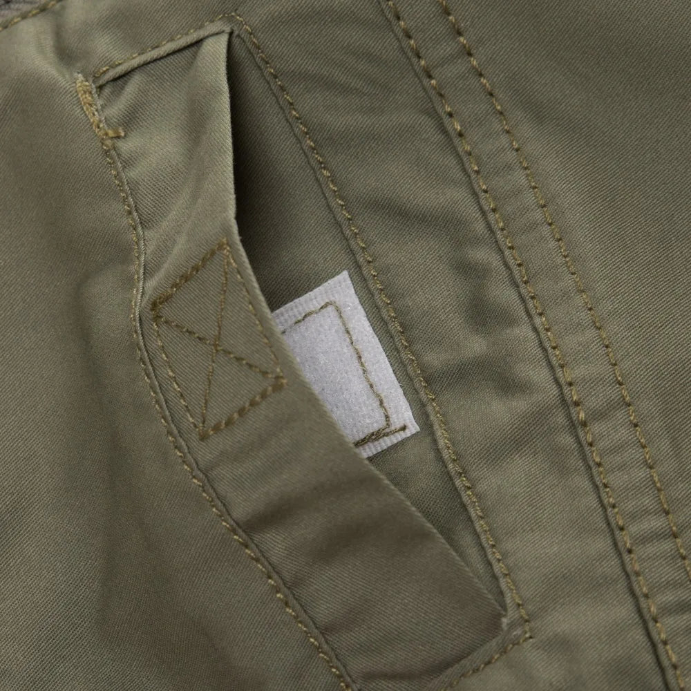 Men's Utility Solid Long Sleeve Shirt – Zip Chest Pocket Button Down Outdoor