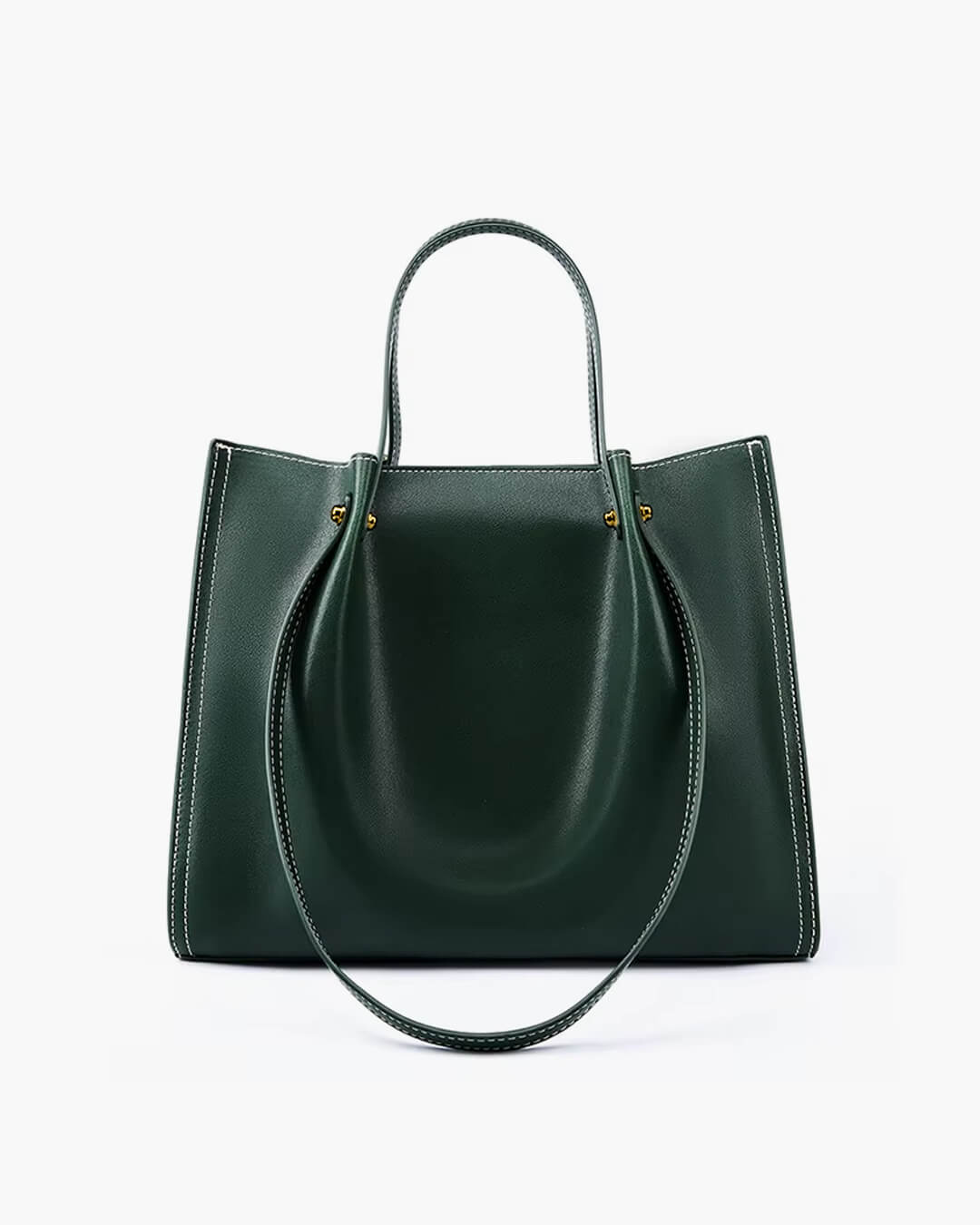 Women's Carryall Shoulder Tote Bag – Zip Top Contrast Stitch Everyday