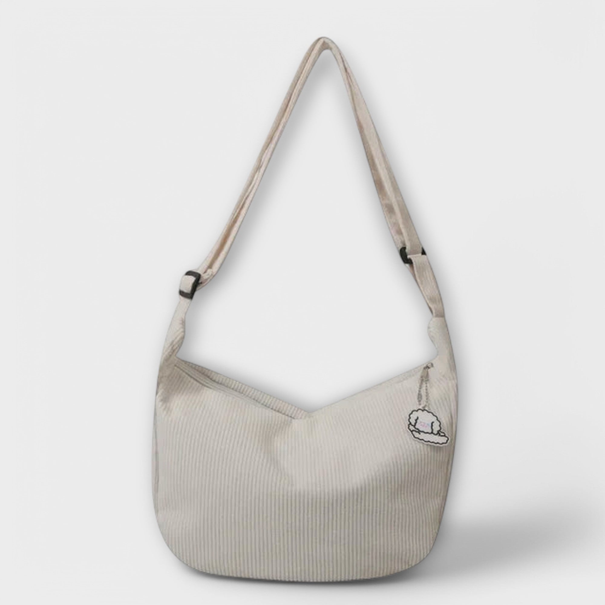 Women's Casual Ribbed Corduroy Shoulder Bag – Hobo Zip Charm Everyday