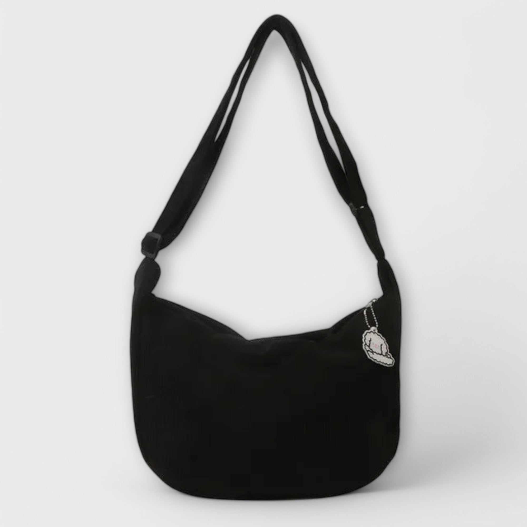 Women's Casual Ribbed Corduroy Shoulder Bag – Hobo Zip Charm Everyday