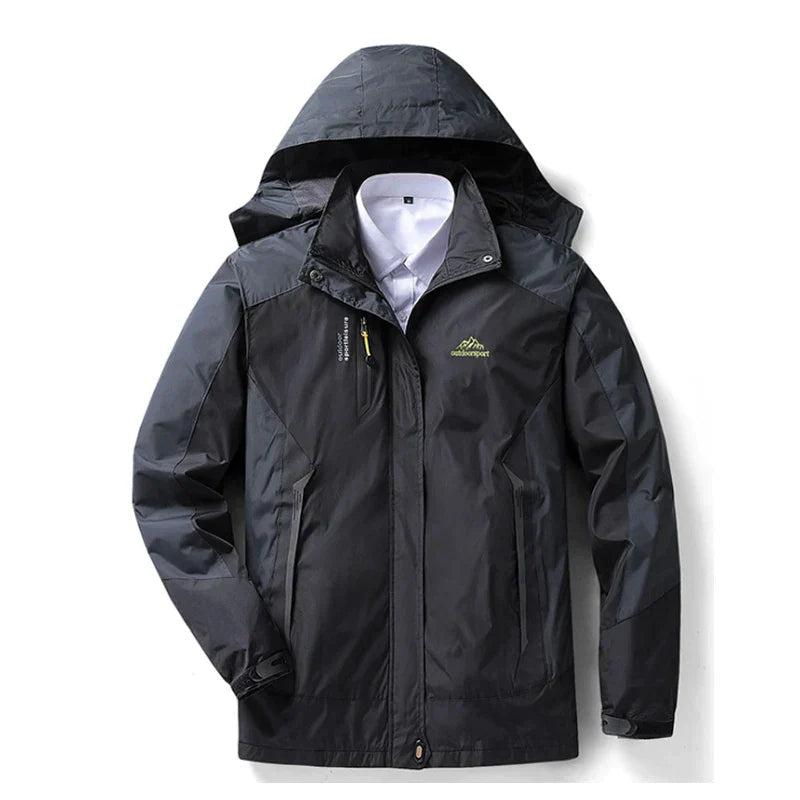 Women's Color Block Hooded Windbreaker Jacket – Zip Front Angled Pockets Outdoor