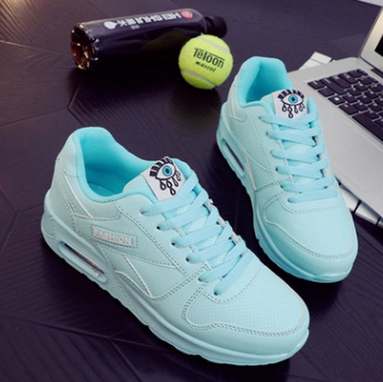 Women's Fashion Eye Graphic Sneakers – Air Cushion Sole Lace Up Casual