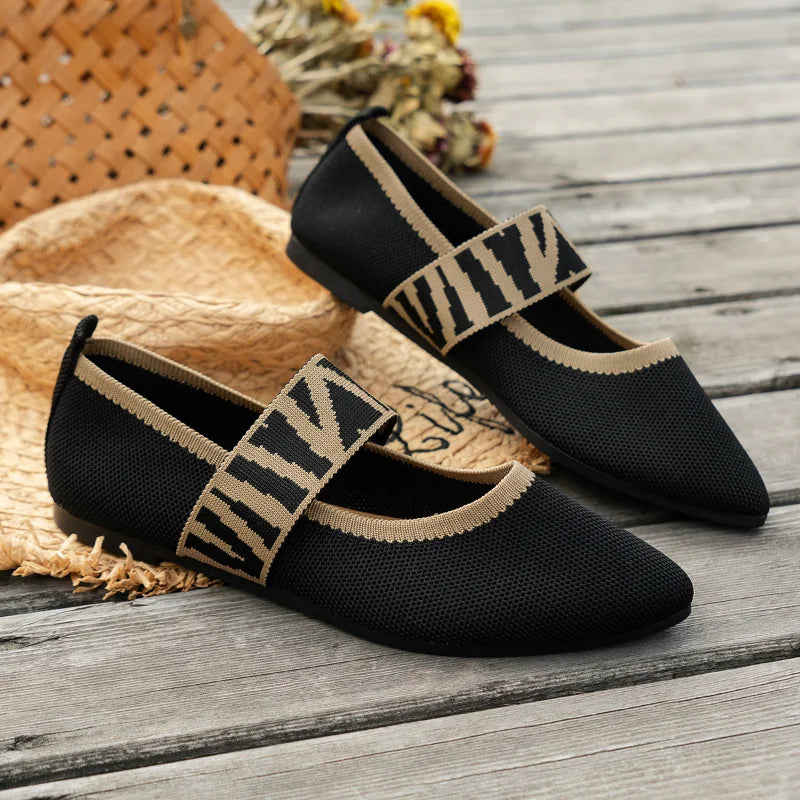 Women's Geometric Mule Shoes – Pointed Toe Instep Strap Casual Everyday