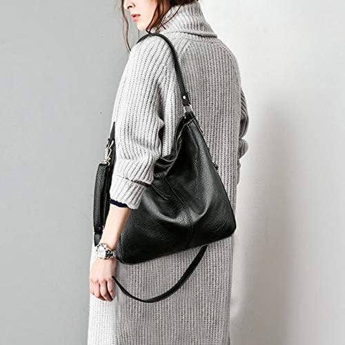 Women's Hobo Shoulder Bag – Adjustable Strap Multi-Pocket Zip Top Handle