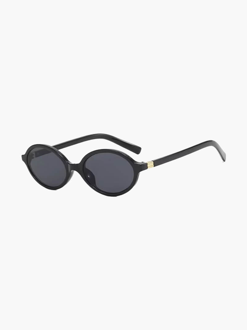 Women's Oval Frame Glasses – Full Rim Embossed Hinge Detail Casual