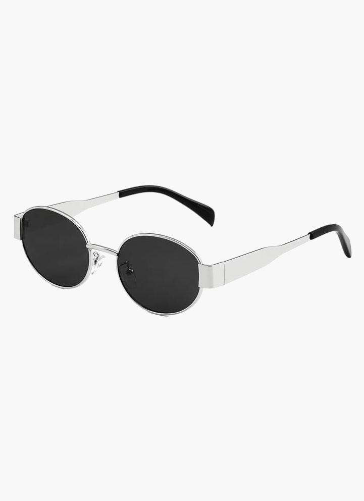 Women's Oval Frame Tinted Lens Sunglasses – Flat Brow Bar Casual Everyday