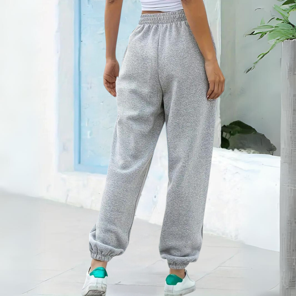 Women's Pull-On Jogger Sweatpants – High Waist Cuffed Ankle Lounge Casual