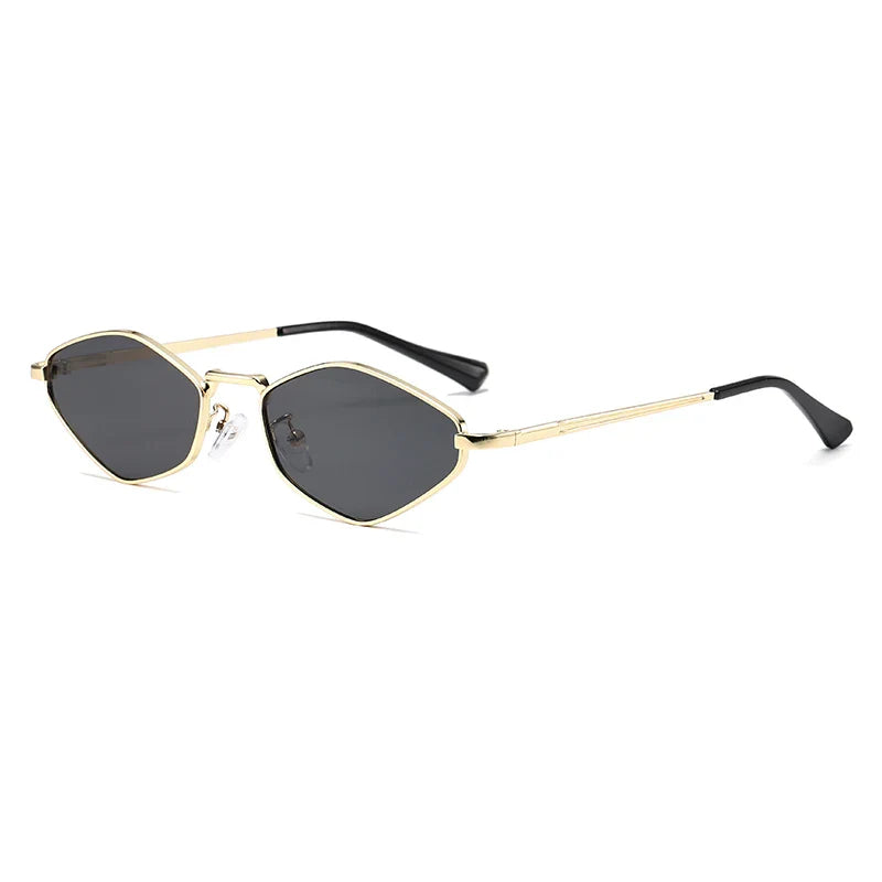 Women's Slim Angular Oval Frame Sunglasses – Retro Cat Eye Everyday