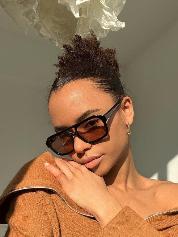 Women's Square Frame Tinted Lens Sunglasses – Double Bridge Casual