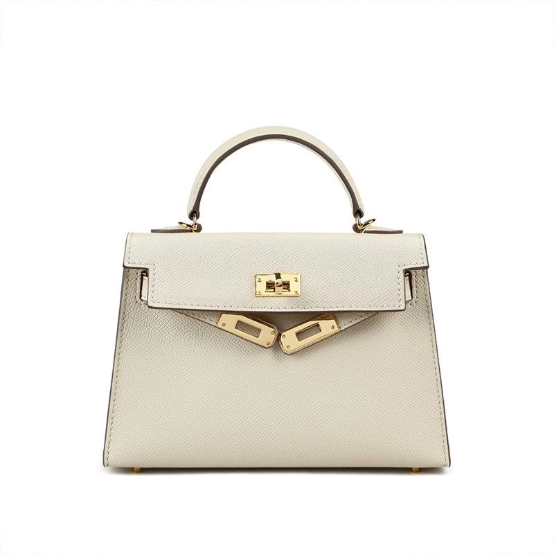 Women's Top Handle Crossbody Bag – Turn Lock Flap Structured Casual